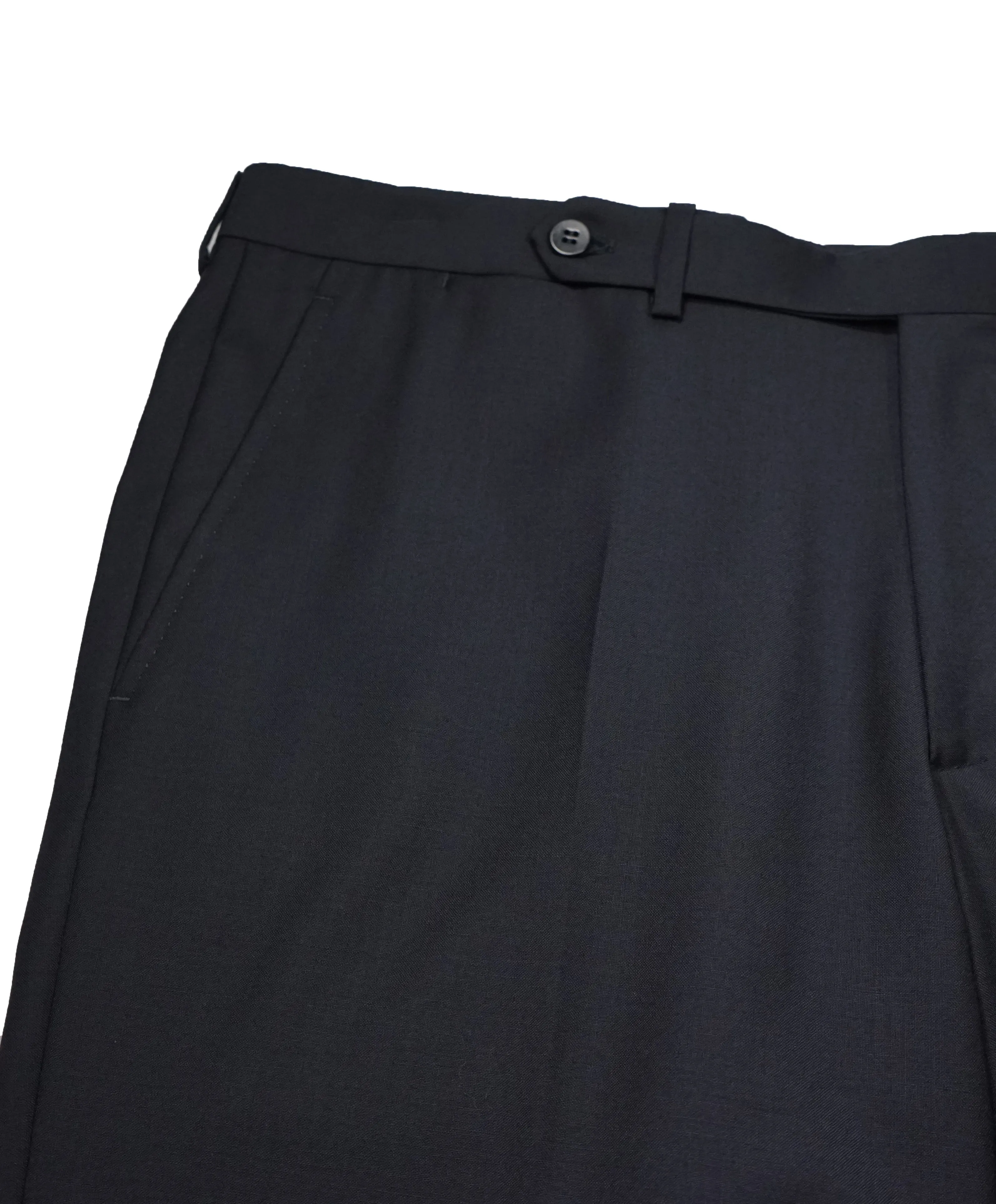 EIDOS - Elongated Waist Tab Navy Wool Dress Pants - 37W