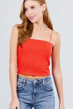 Elastic Strap Heavy Rib Tube Top