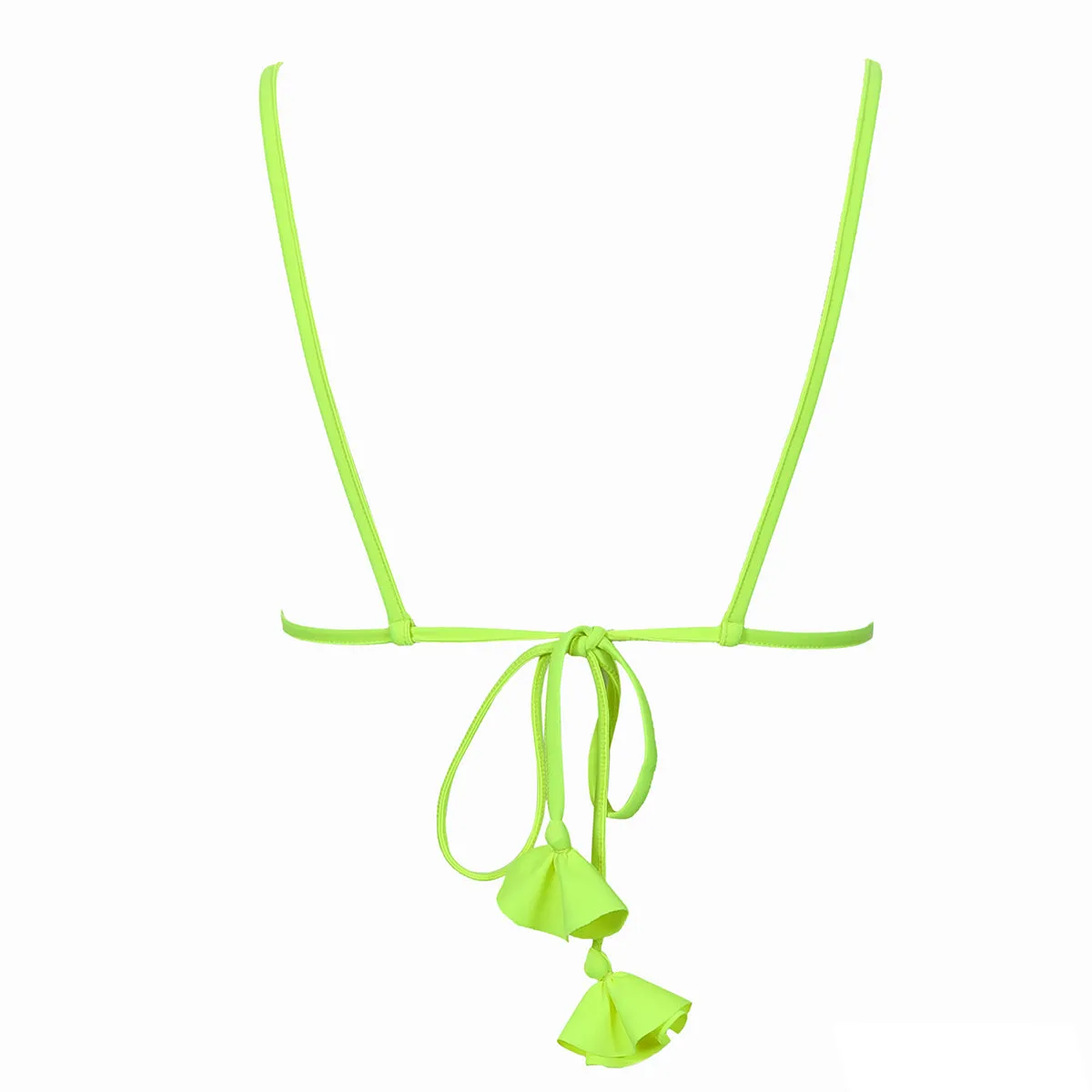 ELECTRA STRIPE BIKINI TOP - CANDY / NEON YELLOW