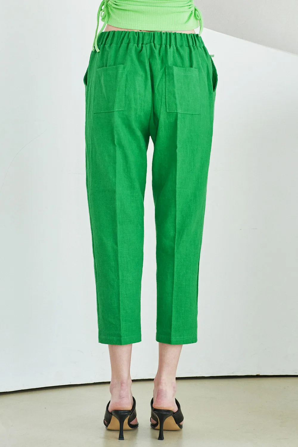 Elinor Linen Straight-Leg Pants