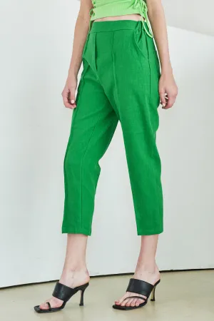 Elinor Linen Straight-Leg Pants