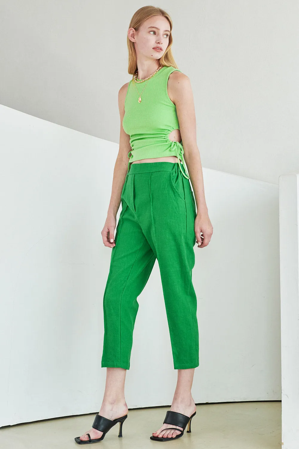 Elinor Linen Straight-Leg Pants