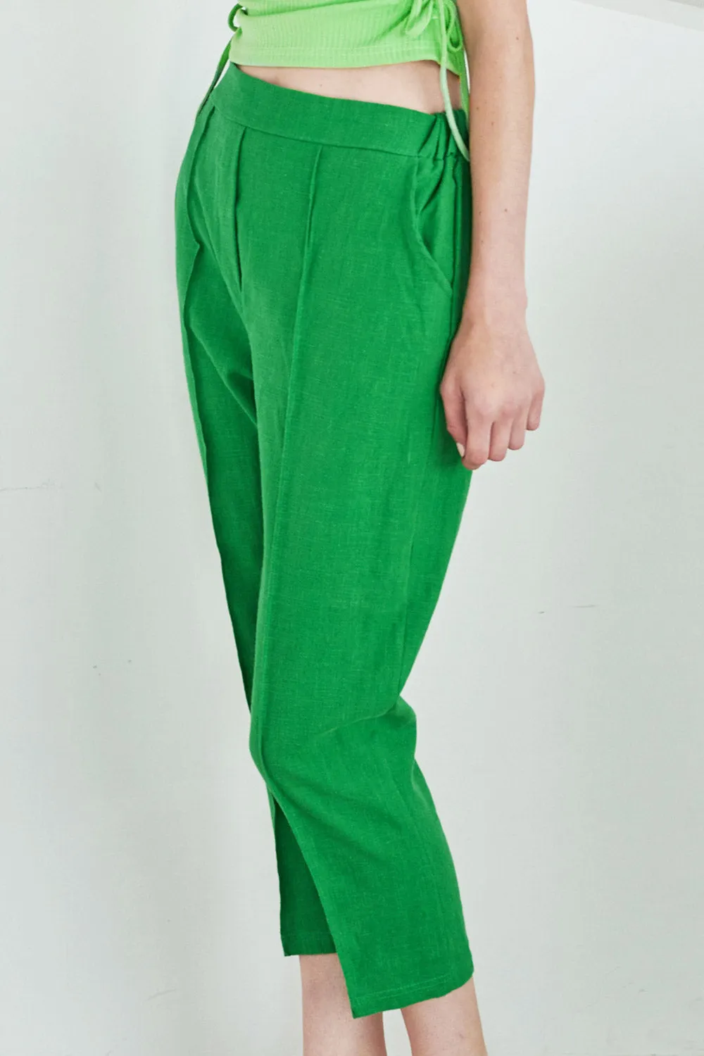 Elinor Linen Straight-Leg Pants