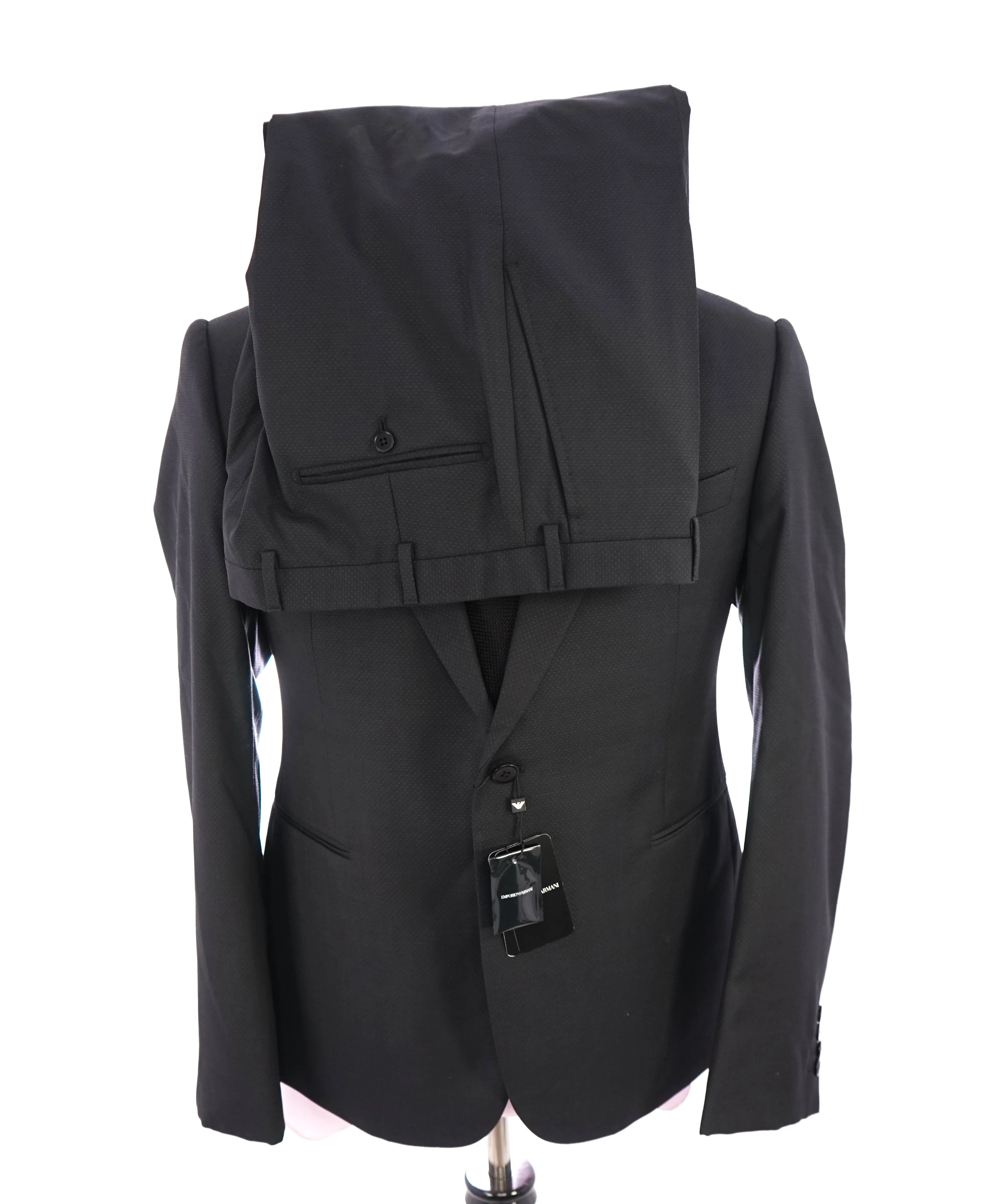 EMPORIO ARMANI - "M LINE" Drop 8 Made In Italy Geometric 1-Button Suit - 48S