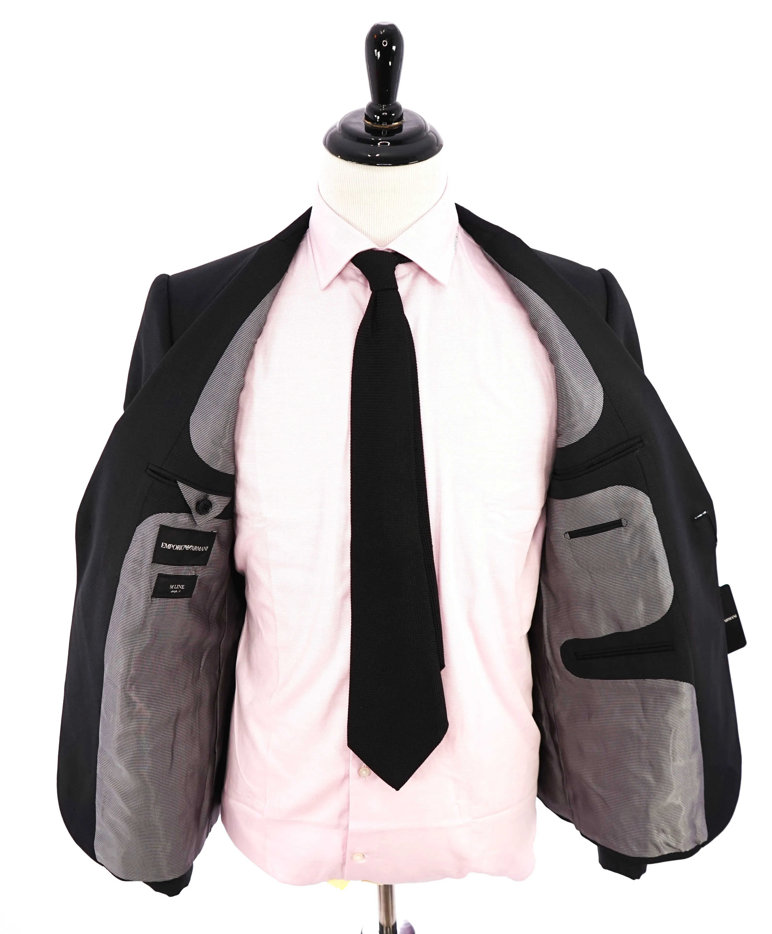 EMPORIO ARMANI - "M LINE" Drop 8 Made In Italy Geometric 1-Button Suit - 48S