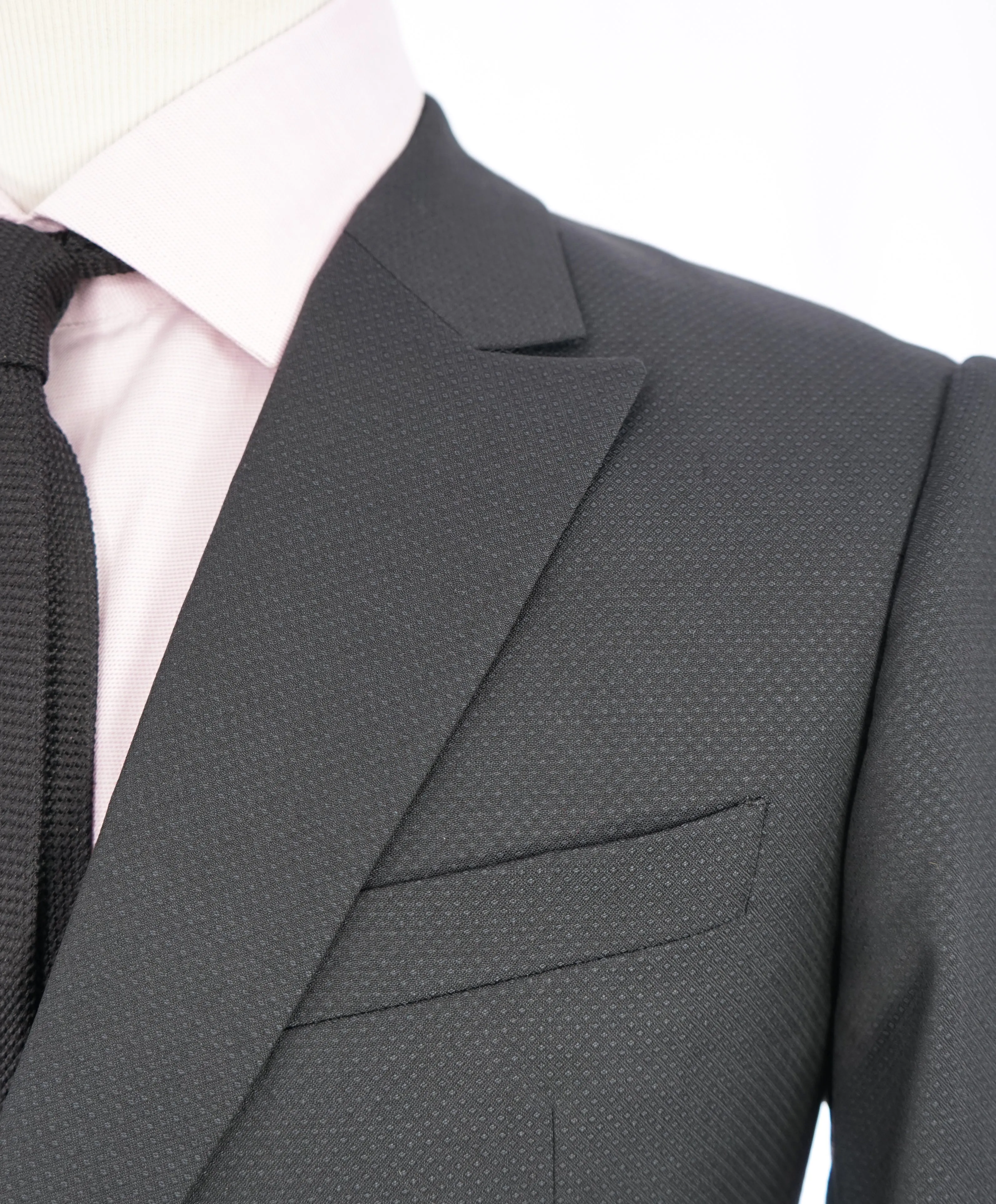 EMPORIO ARMANI - "M LINE" Drop 8 Made In Italy Geometric 1-Button Suit - 48S