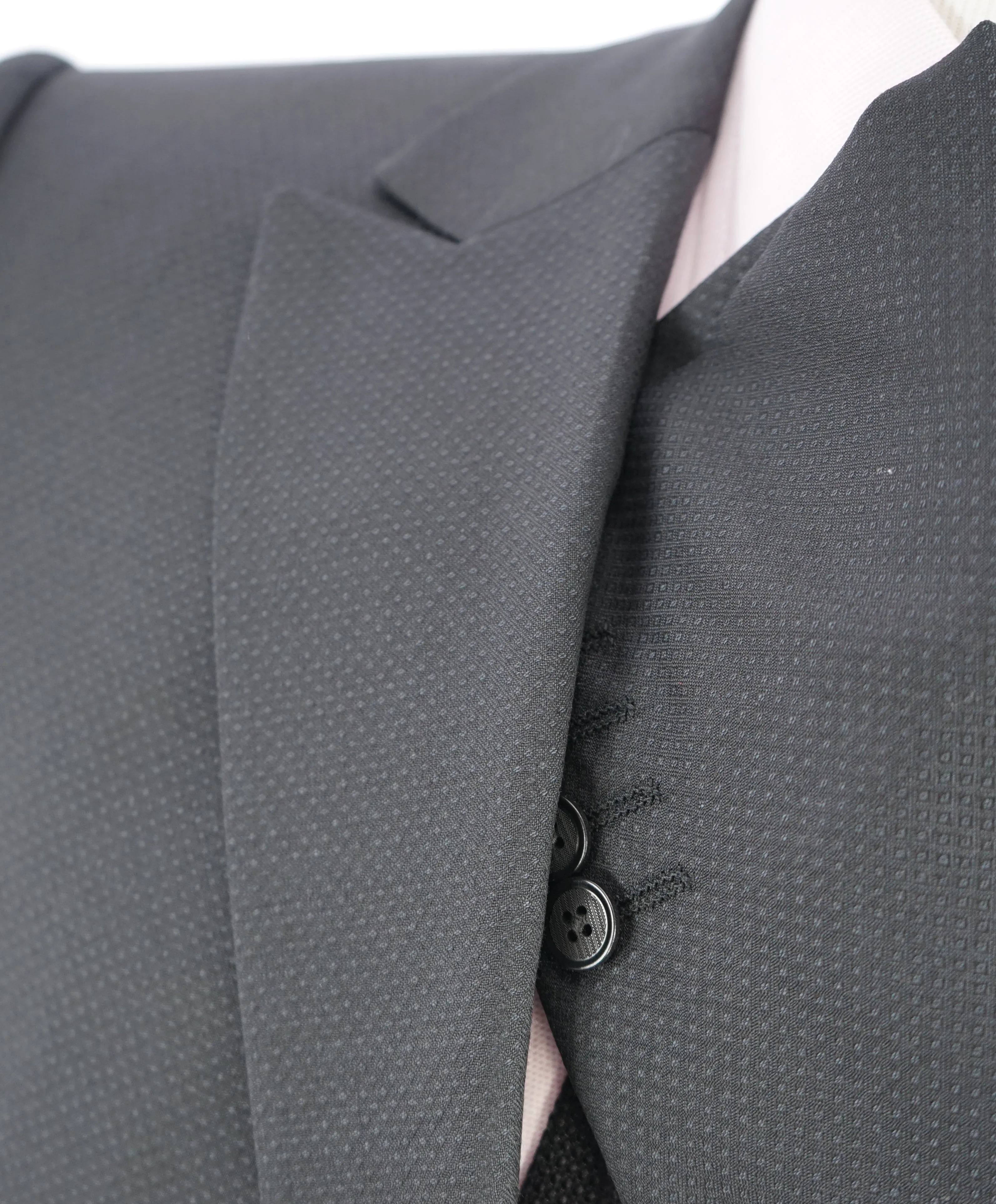 EMPORIO ARMANI - "M LINE" Drop 8 Made In Italy Geometric 1-Button Suit - 48S