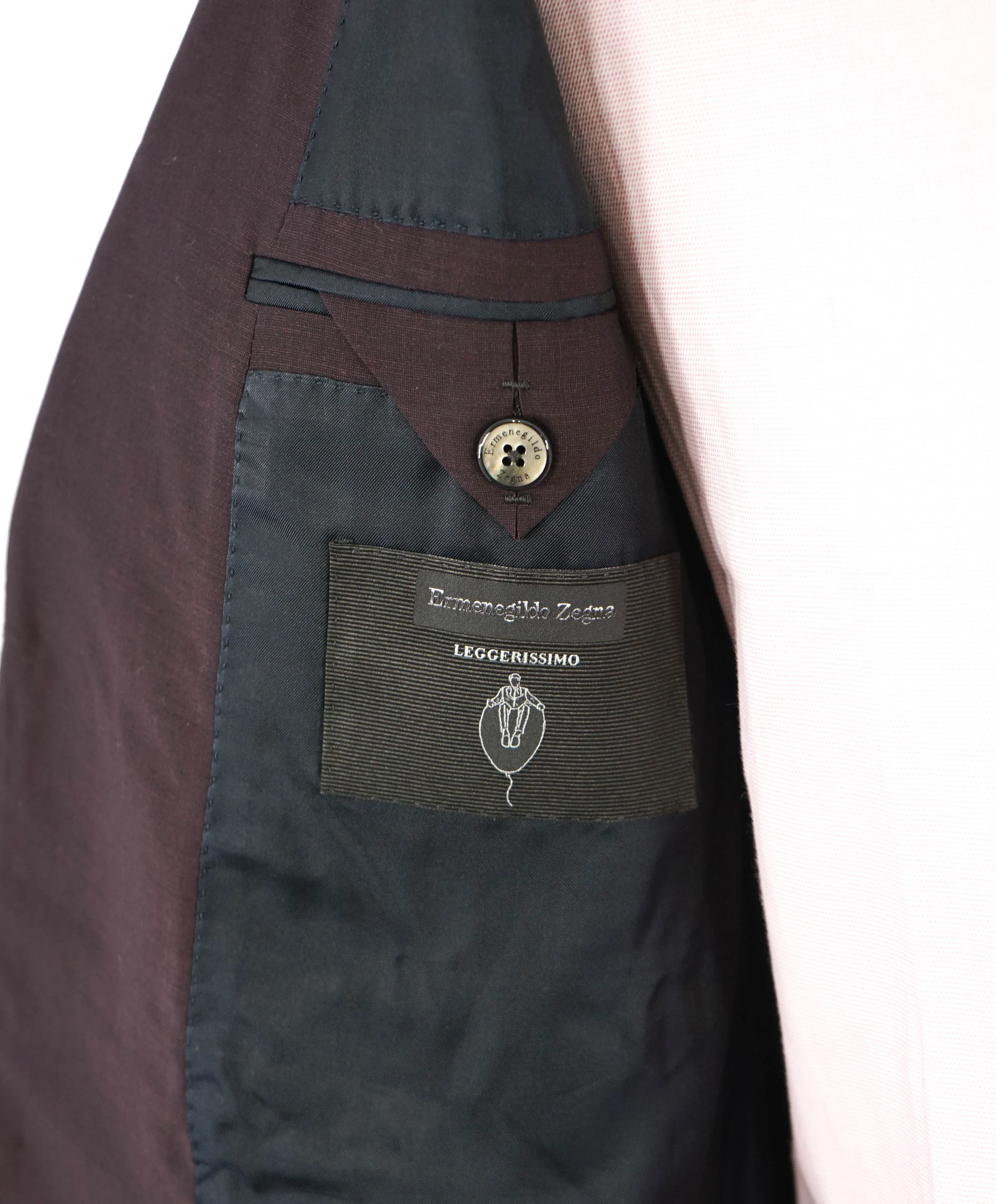 ERMENEGILDO ZEGNA -“LEGGERISSIMO" Premium SILK BURGUNDY Red Suit - 40R