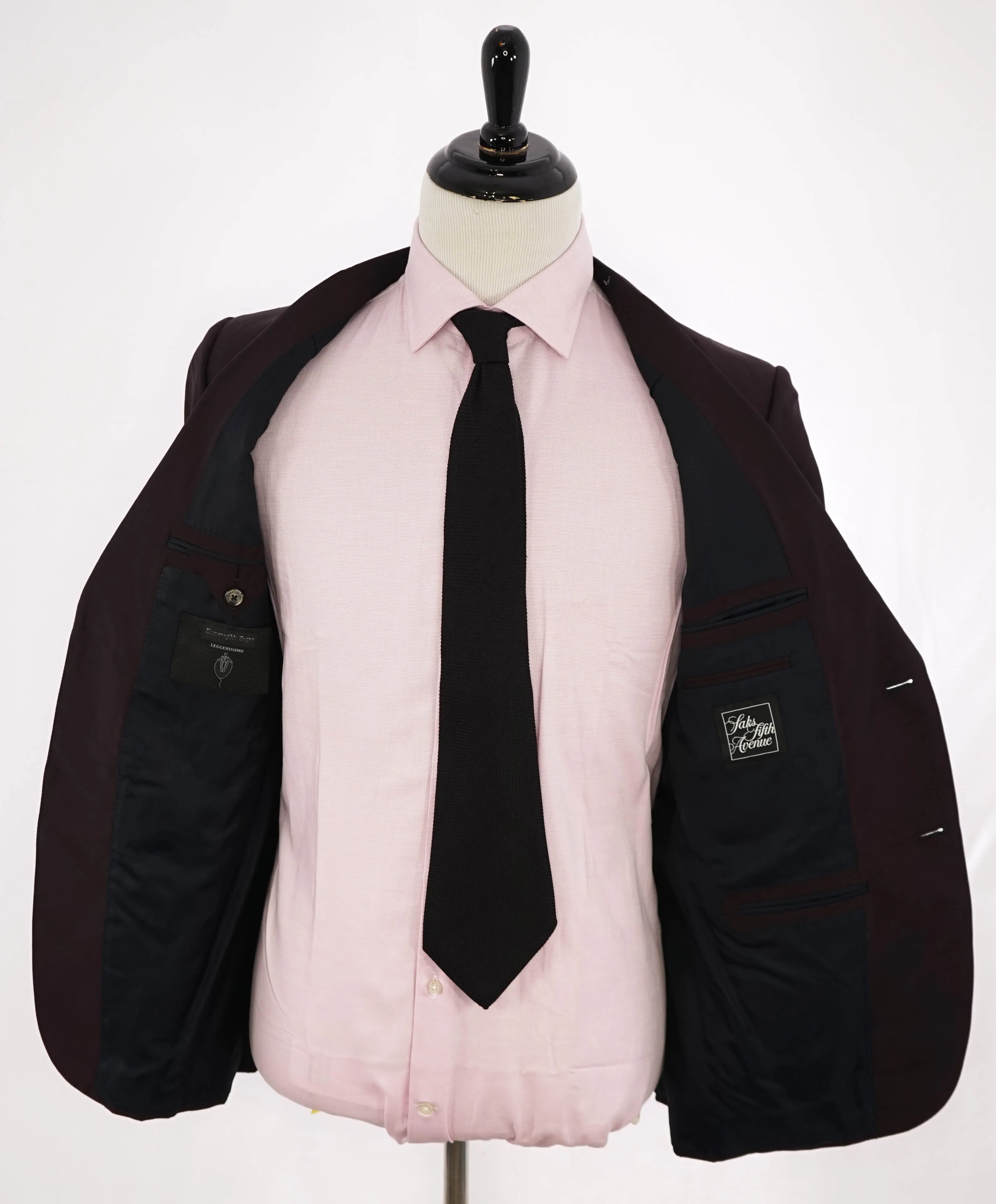 ERMENEGILDO ZEGNA -“LEGGERISSIMO" Premium SILK BURGUNDY Red Suit - 40R