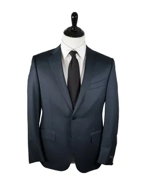 ERMENEGILDO ZEGNA -“Multiseason" Navy & Blue Birdseye Notch Lapel Suit - 40S