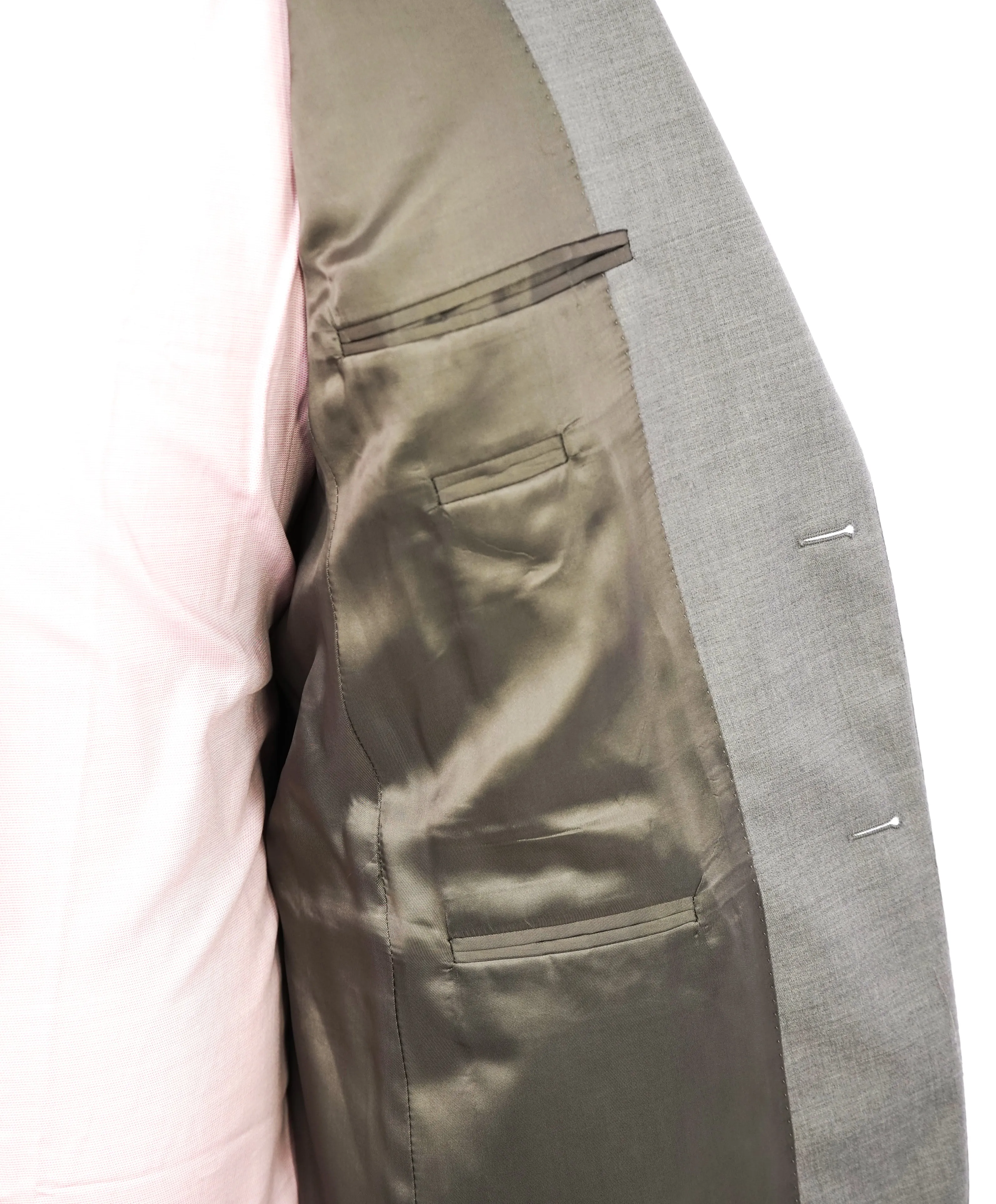 ERMENEGILDO ZEGNA - "Classic" SAKS FIFTH AVENUE Gray Textured Suit - 42L