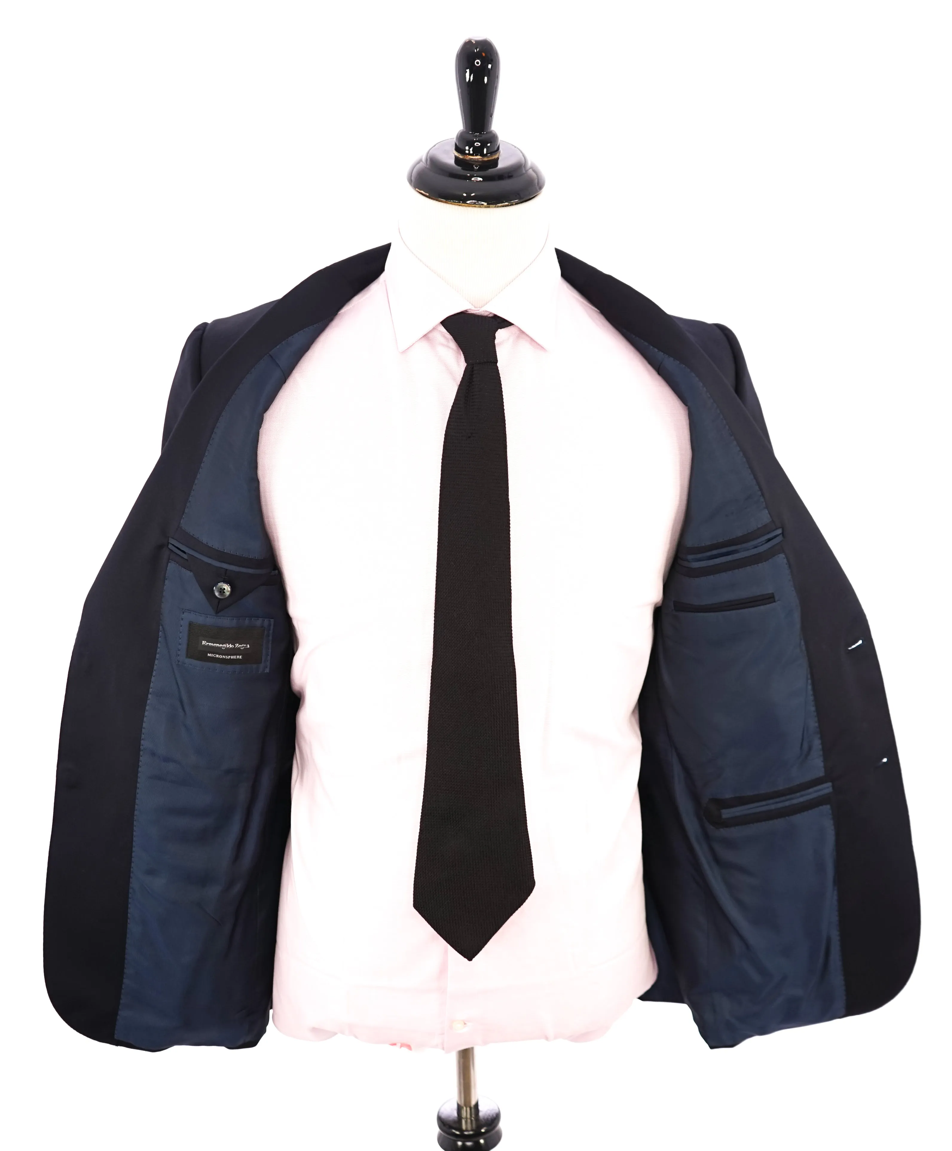 ERMENEGILDO ZEGNA - "MICRONSPHERE" Closet Staple Navy Blue Suit - 40R