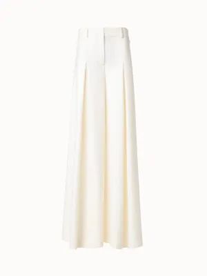 Extra Wide Palazzo Wool Stretch Flannel Pants