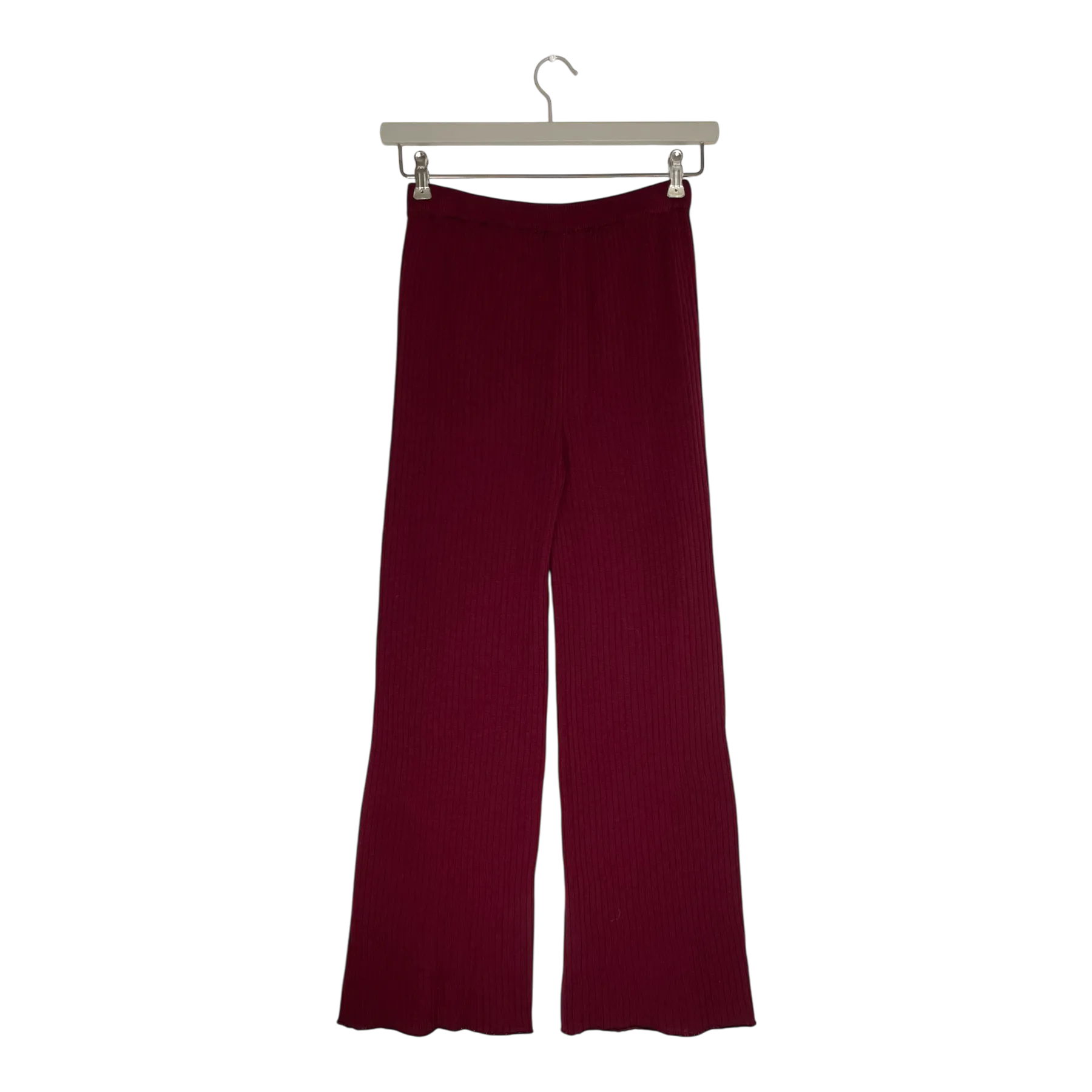 Falla kelo fine rib knit pants, burgundy | woman S