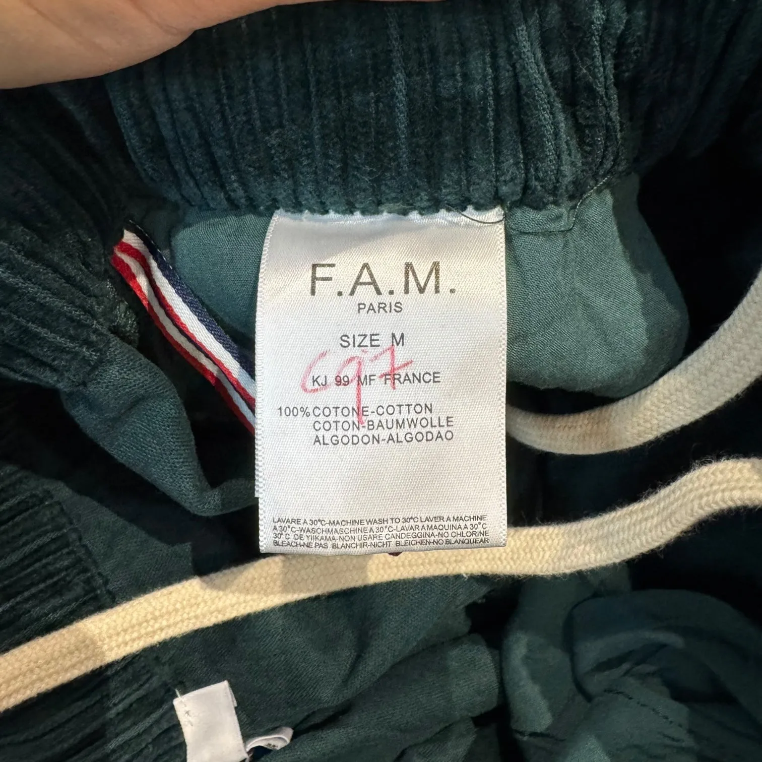 F.A.M. Green Cord Trousers - 12 - NEW