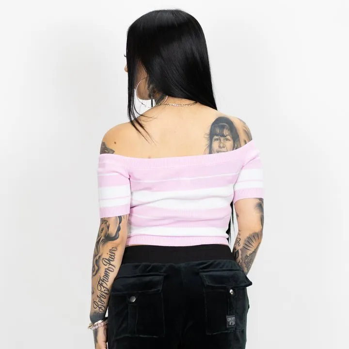 FB COUNTY CHARLIE BROWN "OFF THE SHOULDER" CROP TOP