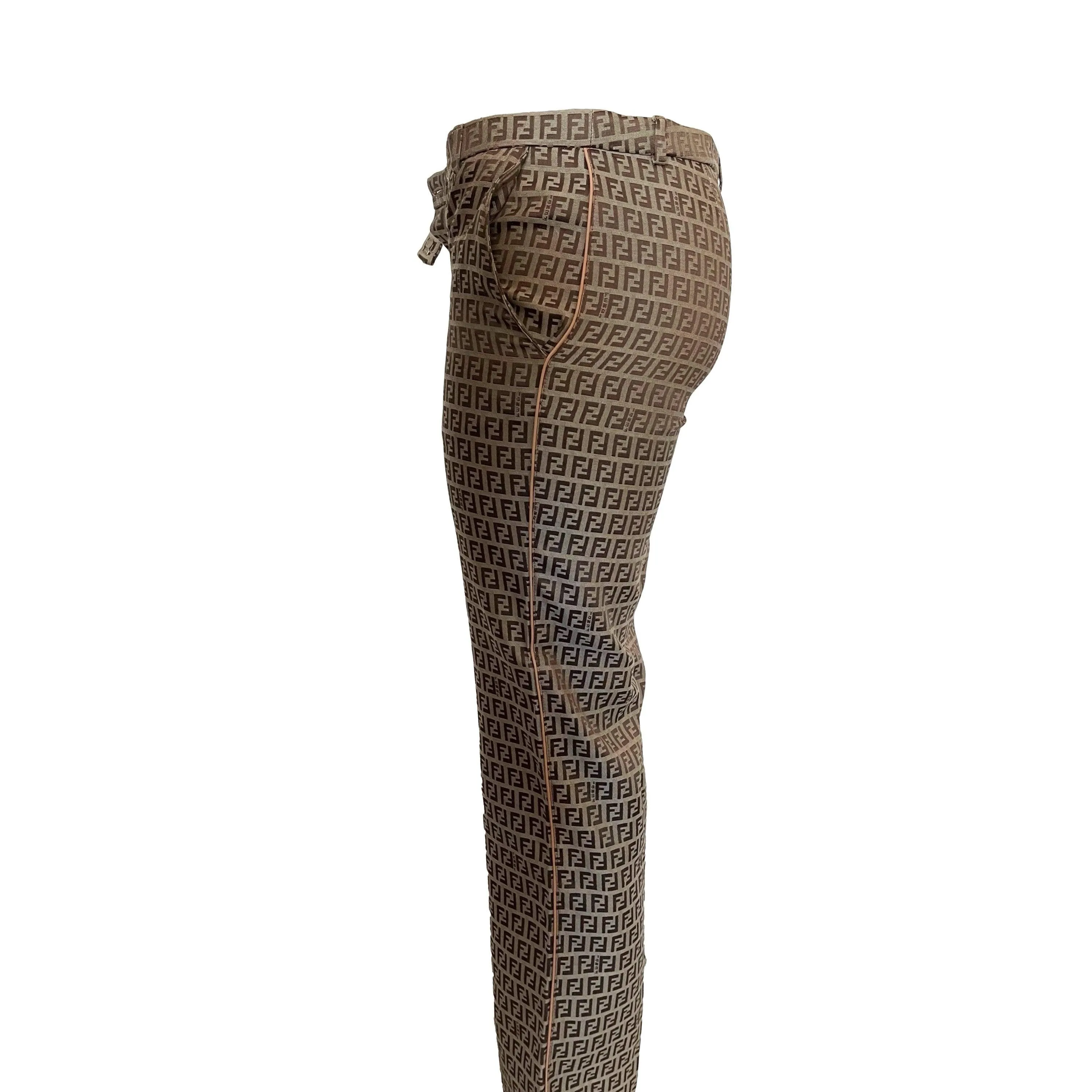 Fendi Logo Straight Leg Pants