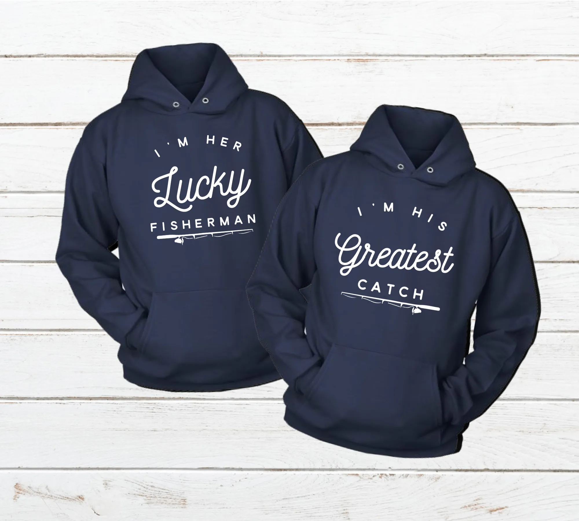 Fishing Matching Couples Hoodies