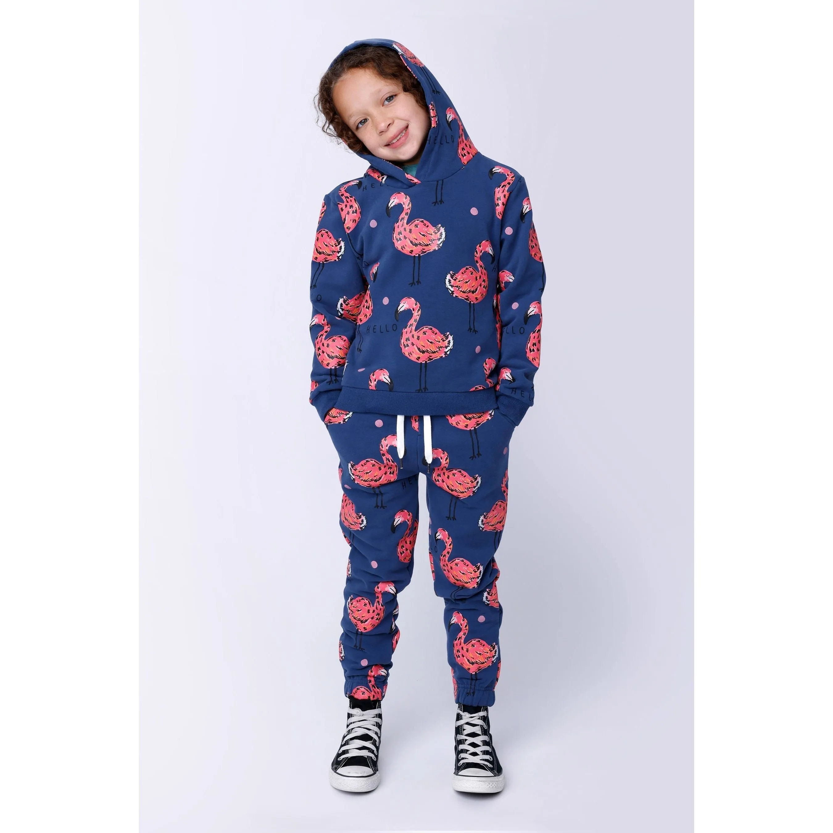 Flamingo Party Furry Hood