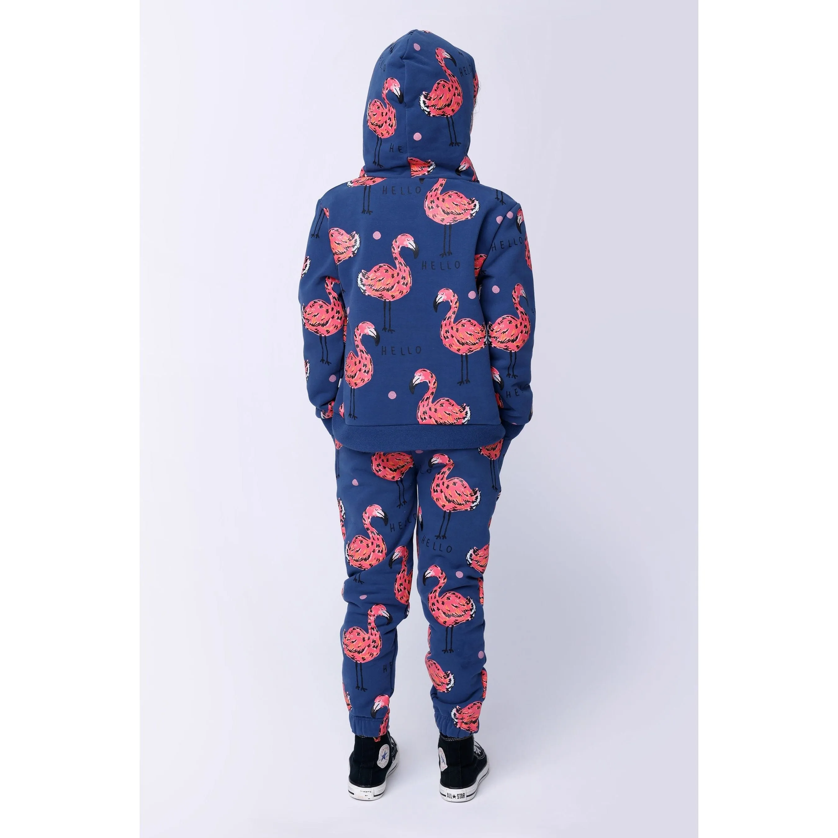 Flamingo Party Furry Hood