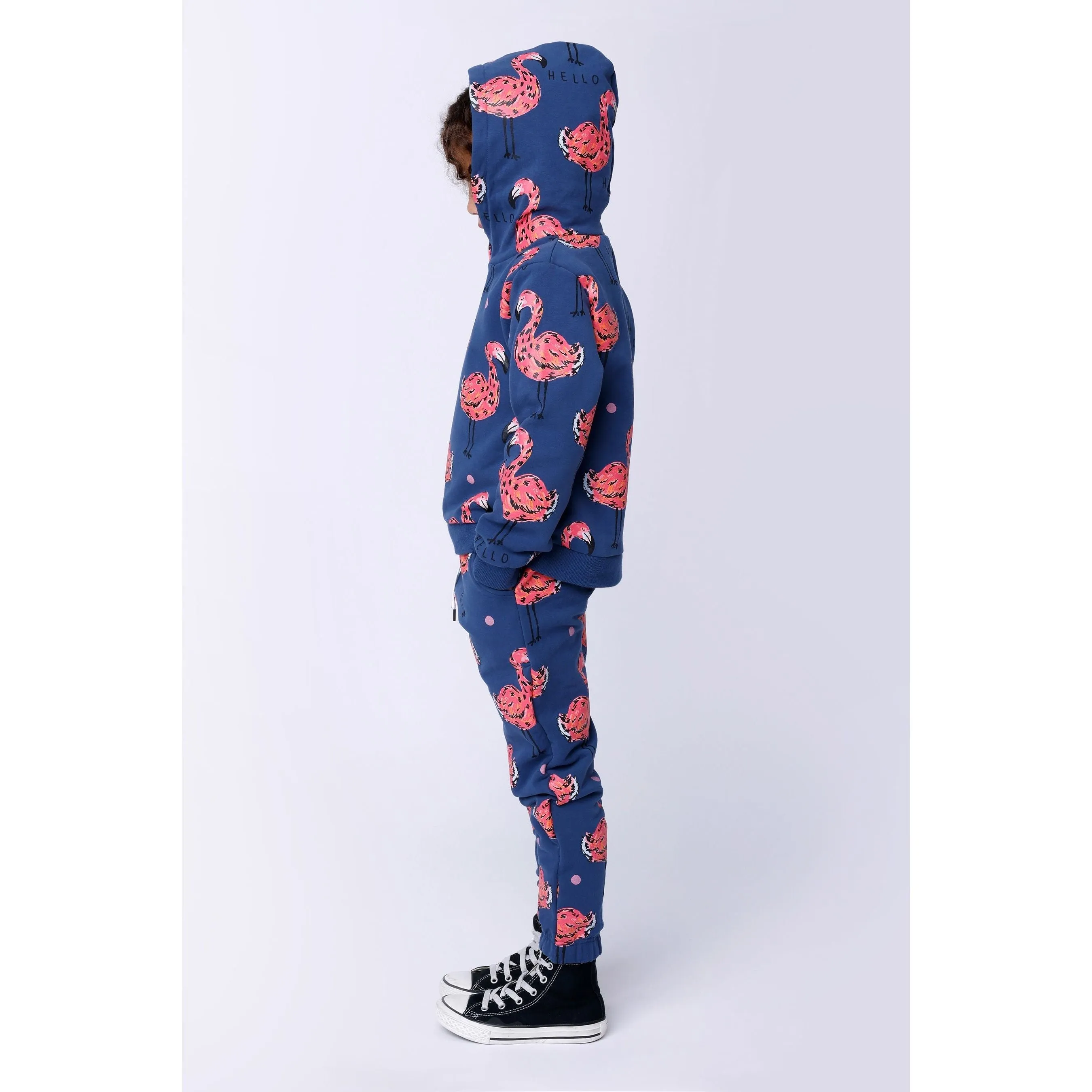 Flamingo Party Furry Hood