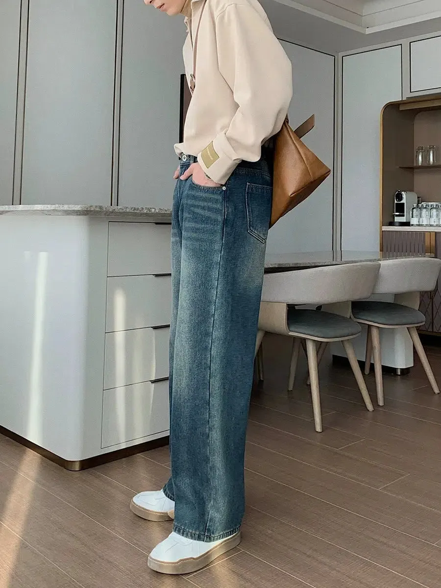 Fleece Straight-leg Jeans