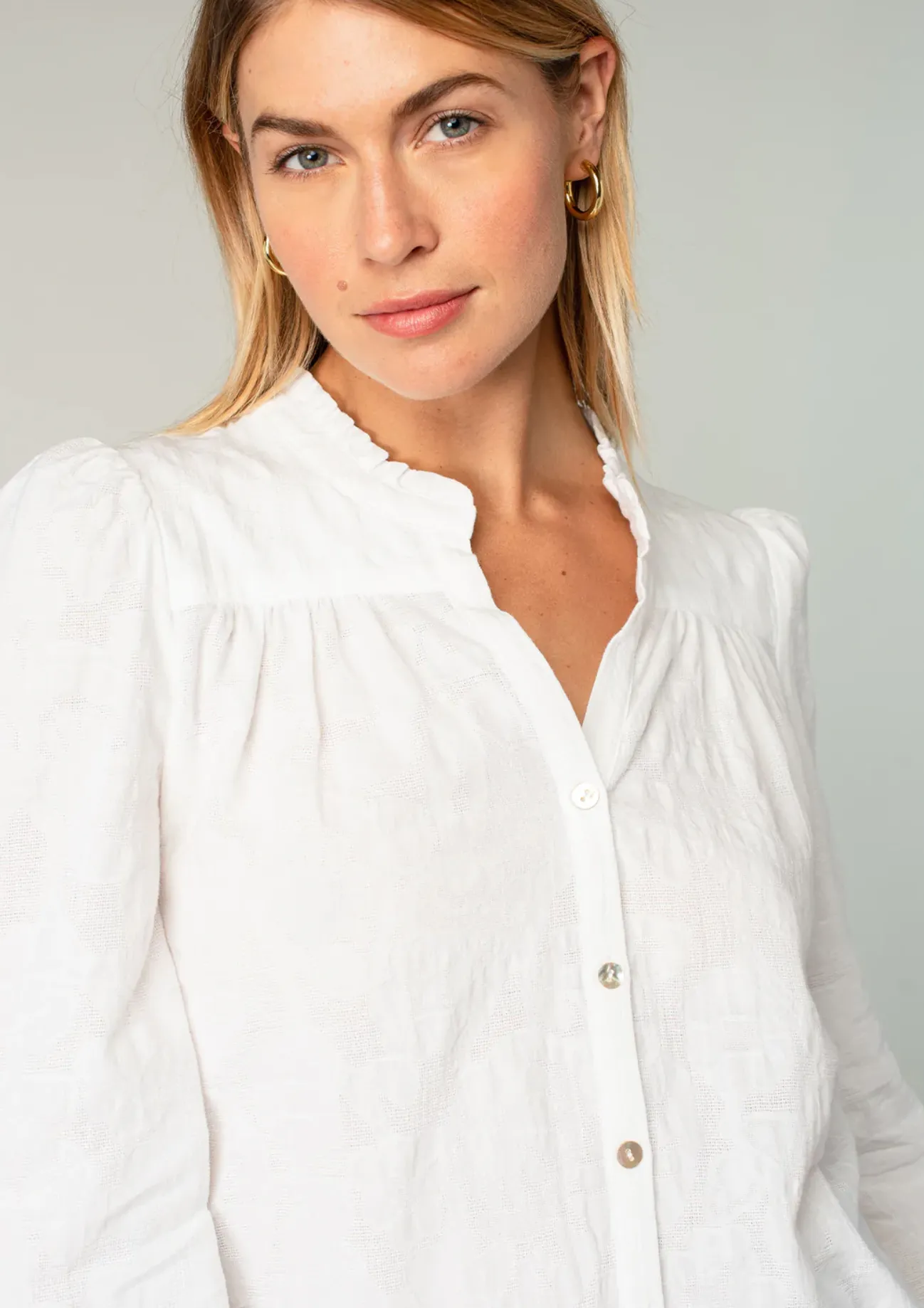 Floral Jacquard Blouse