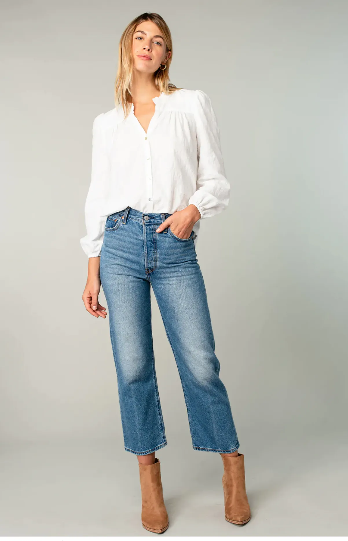 Floral Jacquard Blouse