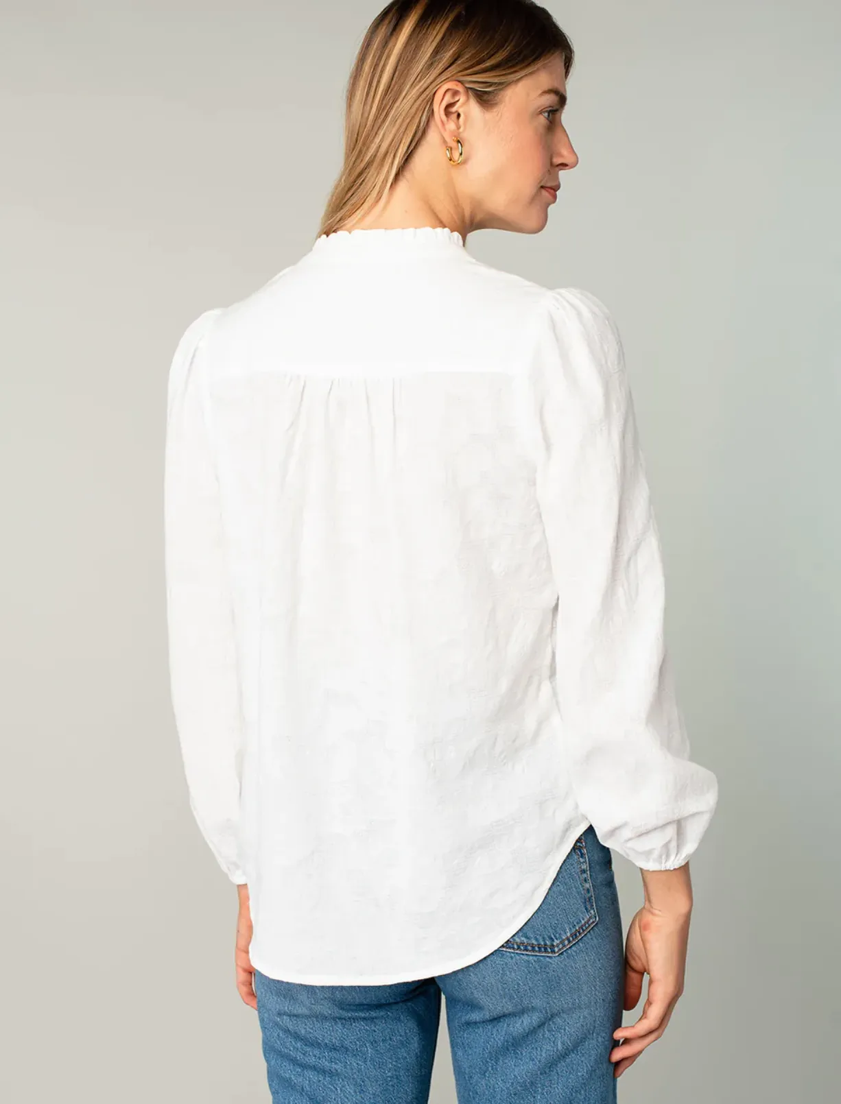 Floral Jacquard Blouse