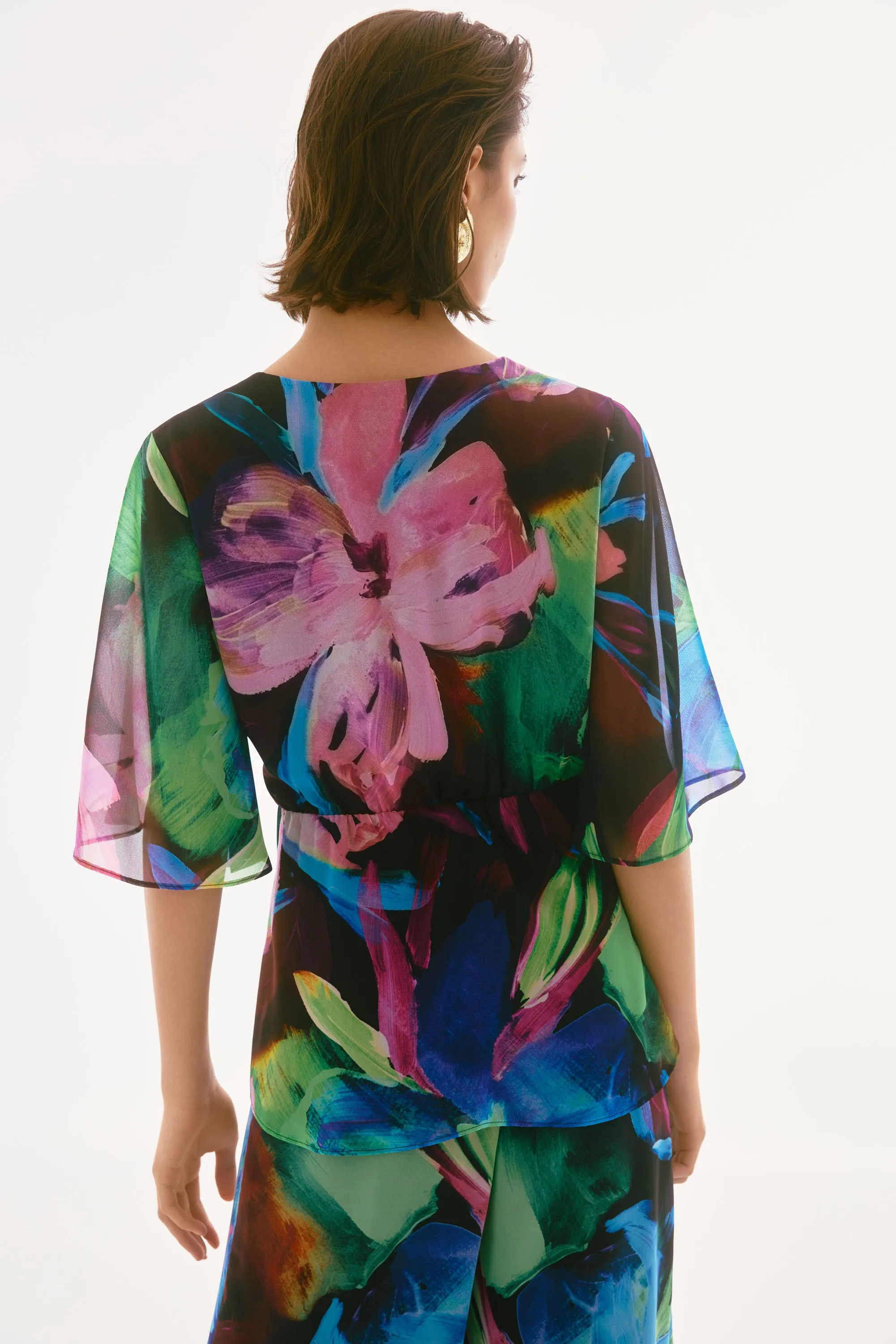 Flower peplum top