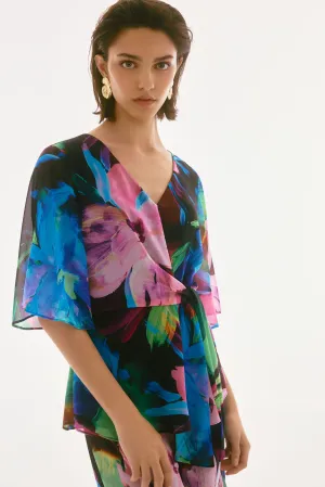 Flower peplum top