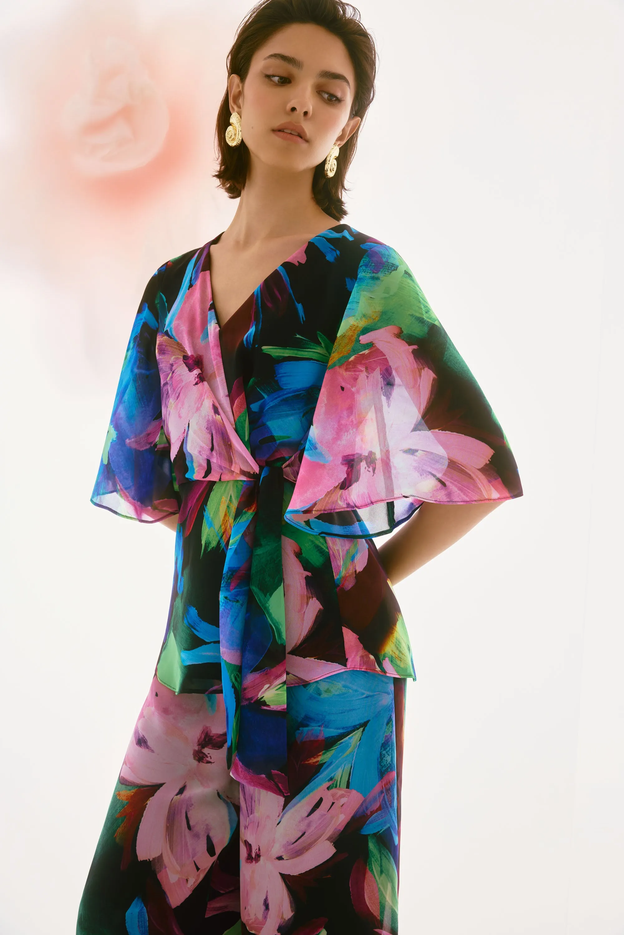 Flower peplum top