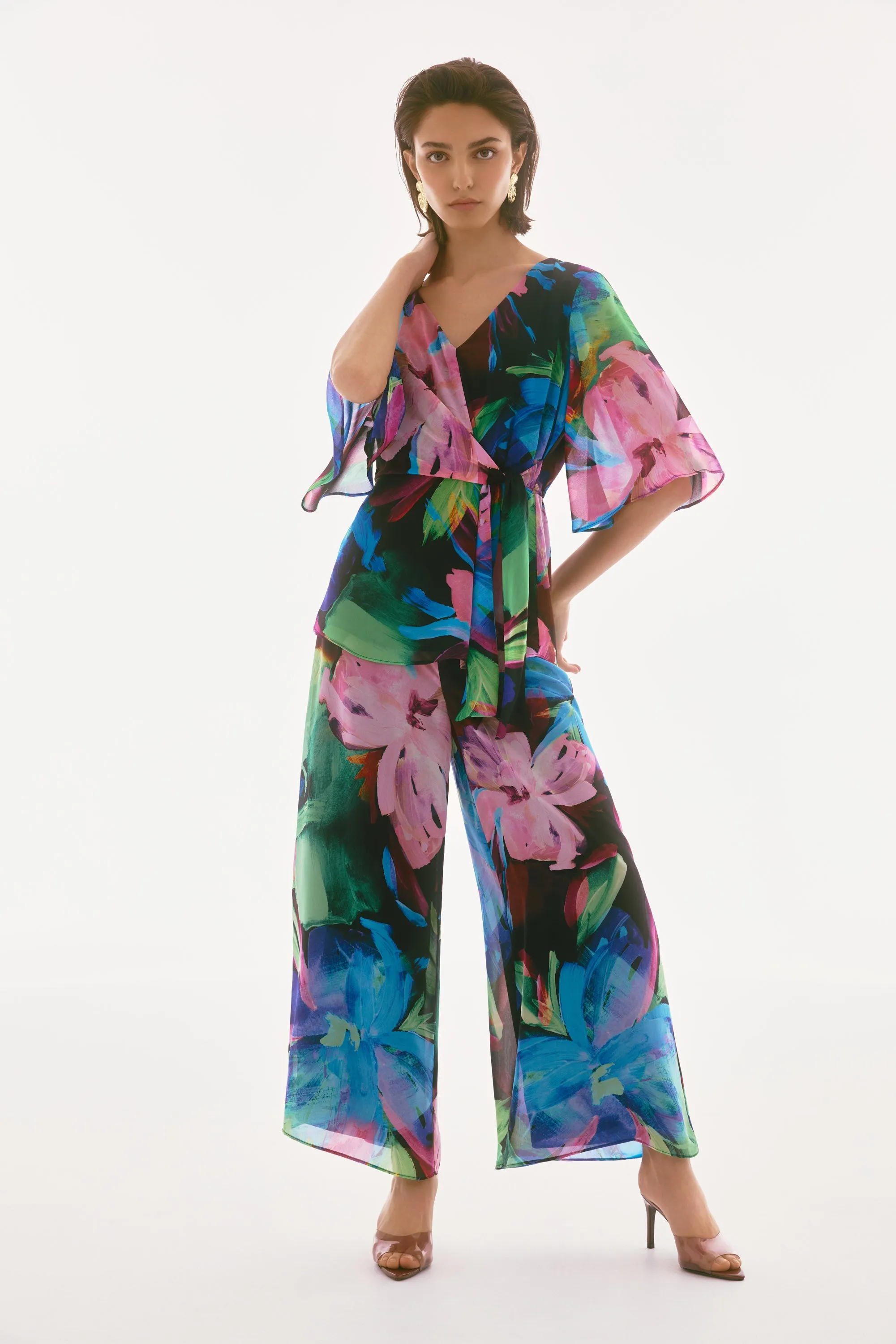 Flower peplum top