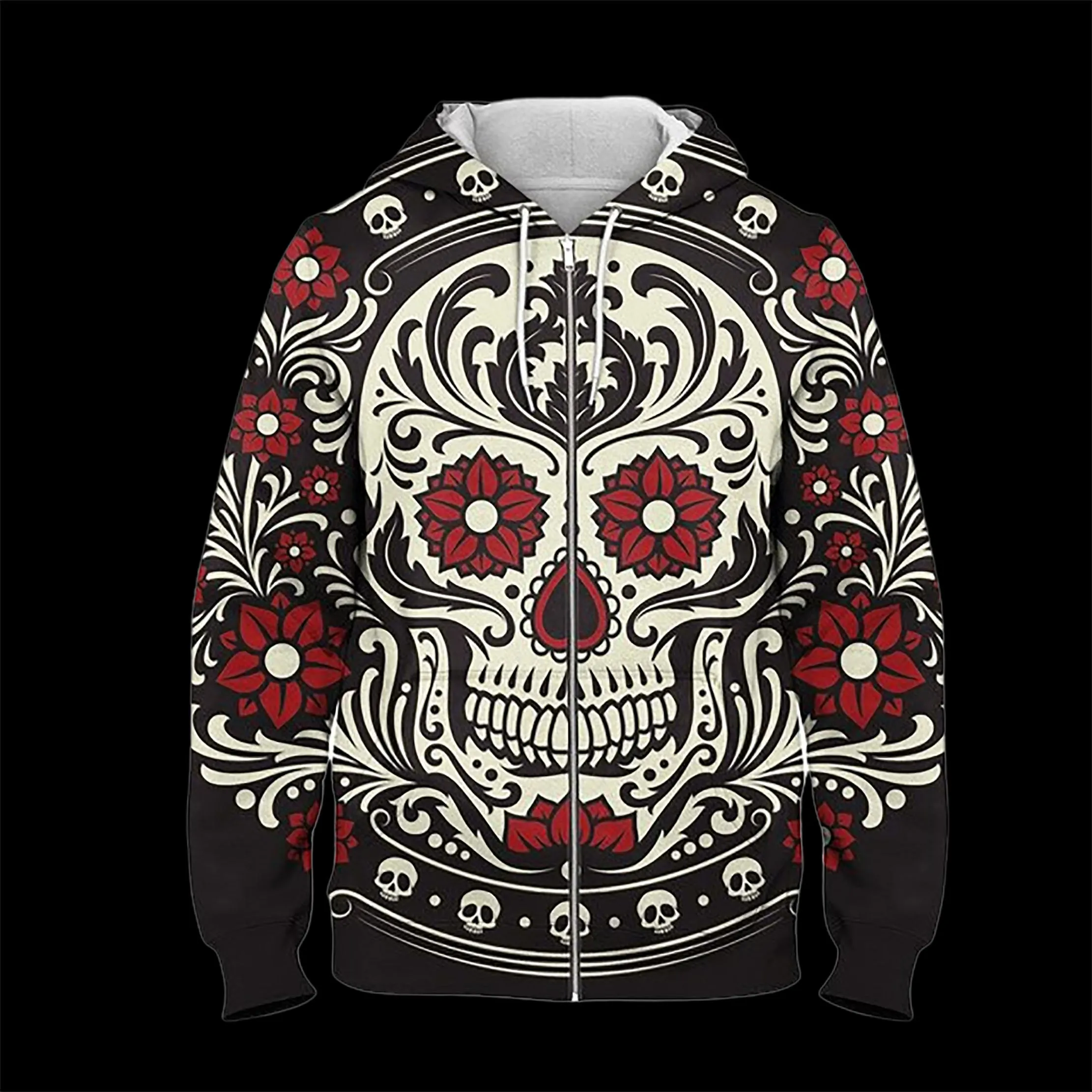 Flower Sugar Skull Hoodie