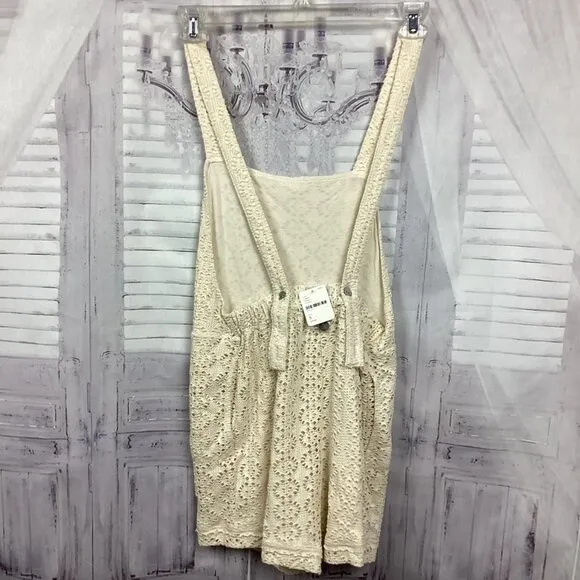 Free People Beach Island Short Overalls S NWT