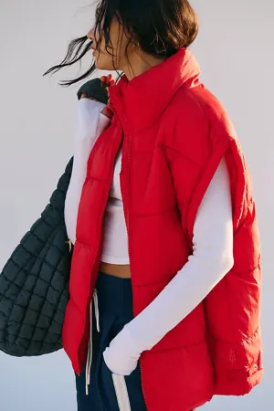 Free People: In a Bubble Puffer Vest in Winterberry