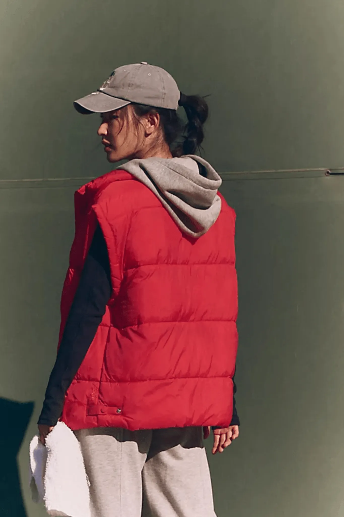 Free People: In a Bubble Puffer Vest in Winterberry