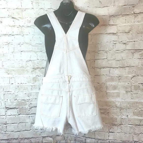 Free People Sunkissed Denim Short Overalls NWT