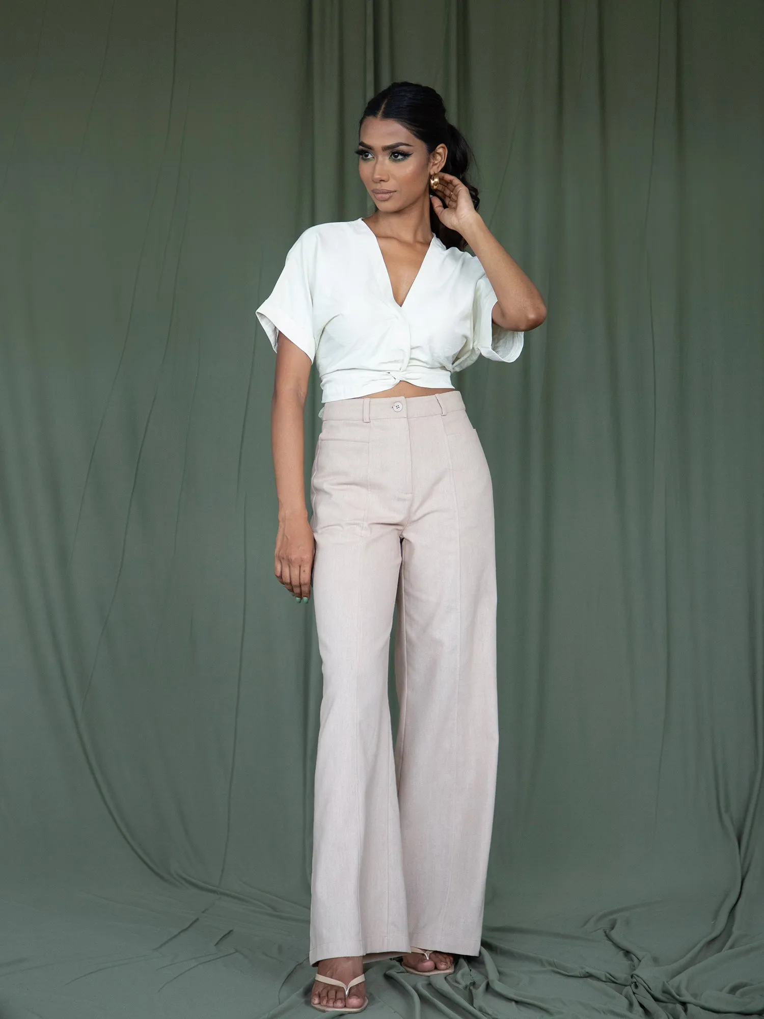 Front Twisted Crop Top