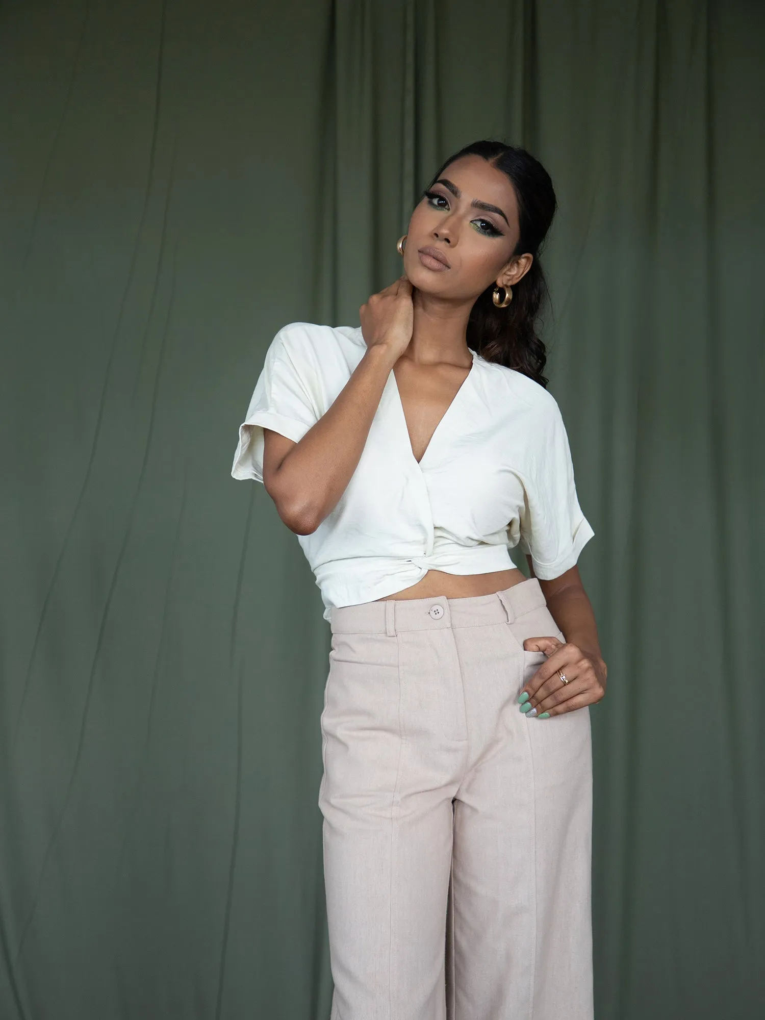Front Twisted Crop Top