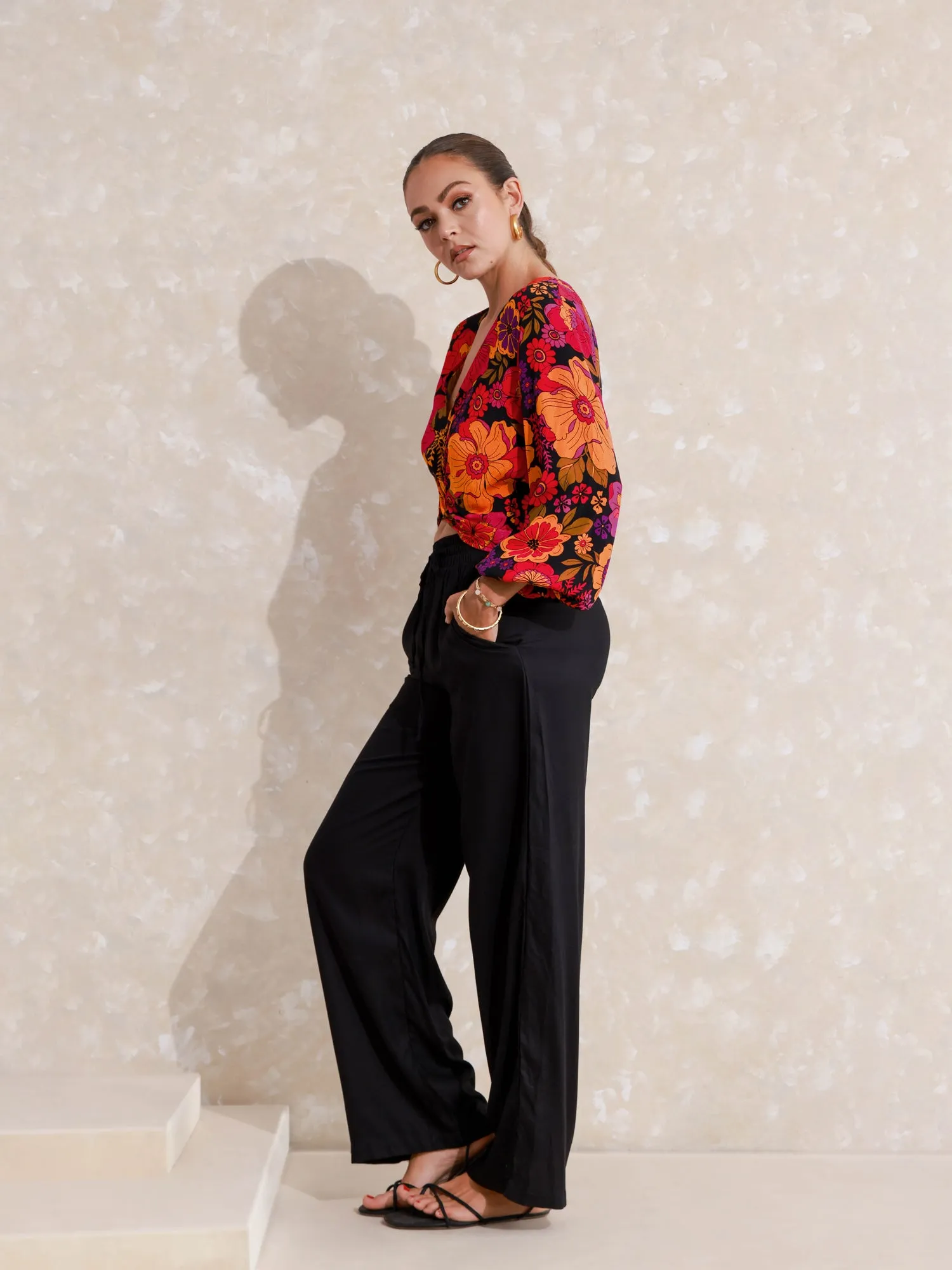 Front Twisted Printed Top