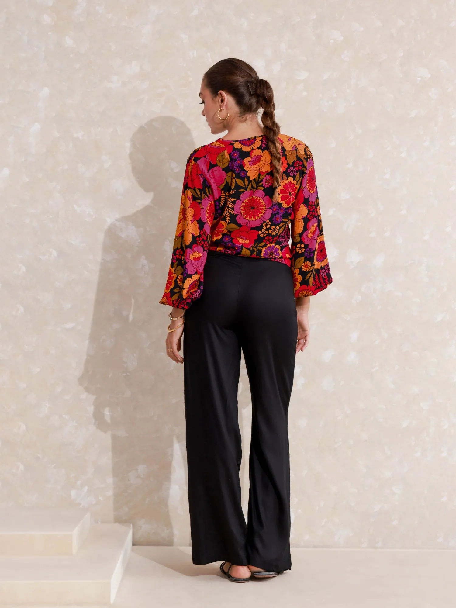 Front Twisted Printed Top