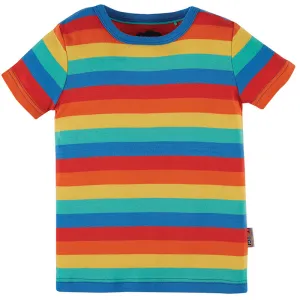 Frugi Favourite T-shirt - Rainbow Stripe