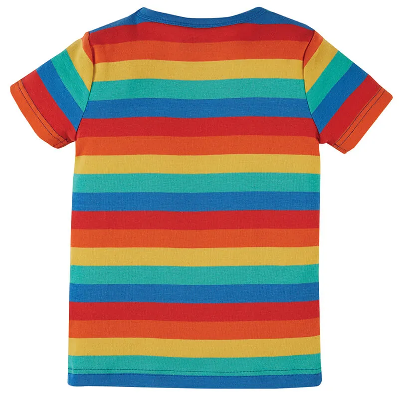 Frugi Favourite T-shirt - Rainbow Stripe