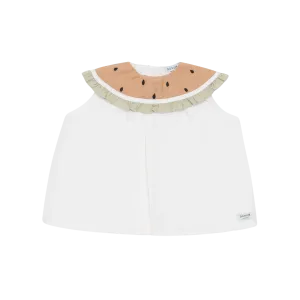 Frutys Blouse | Watermelon | Crispy White