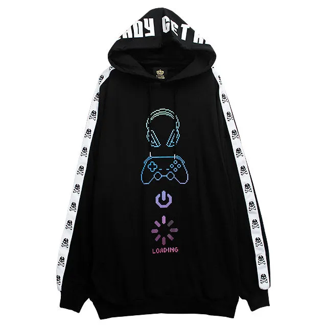 Gaming 8bit Sleeve Line Hoodie