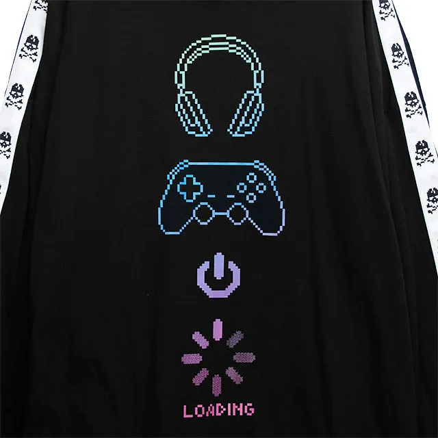 Gaming 8bit Sleeve Line Hoodie