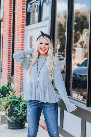 Genevieve Dainty Top - Grey