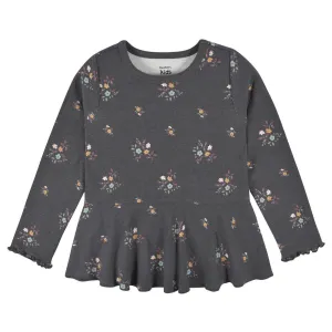 Gerber 2-Pack Baby Girls Yellow Floral Peplum Tops (12-24m)