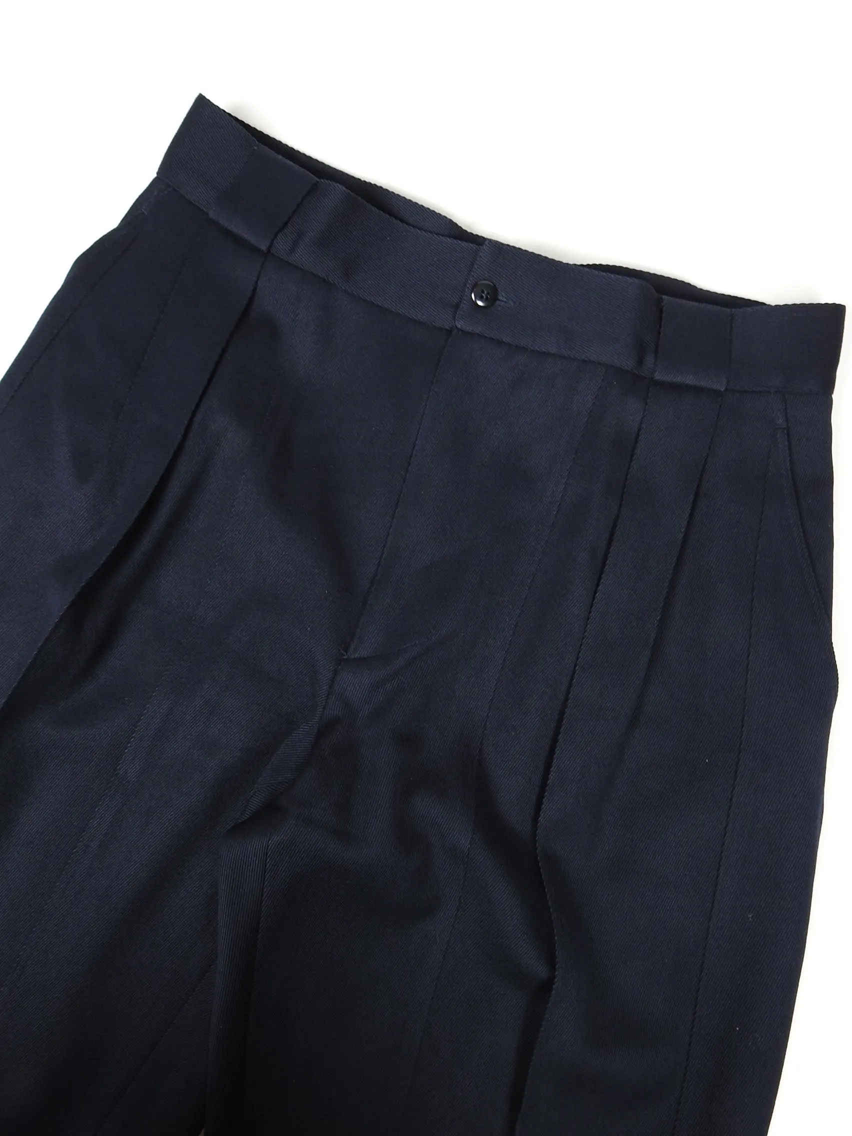 Gianni Versace Vintage Pleated Navy Wool Pants Size 50